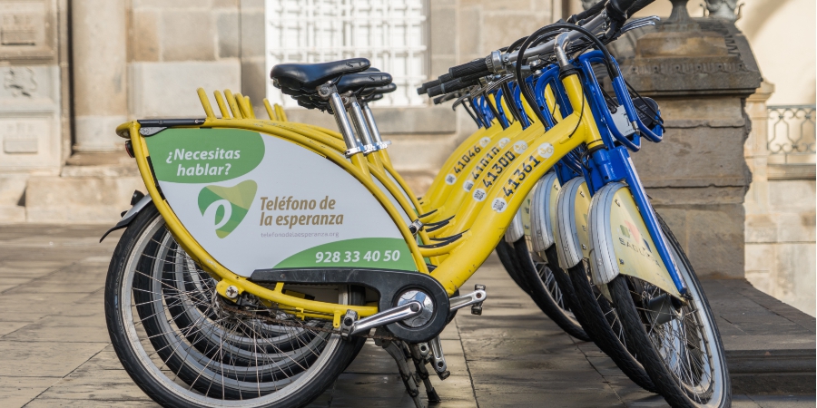 Sítycleta lanza un mensaje de ilusión de la mano del Teléfono de la Esperanza en esta Navidad