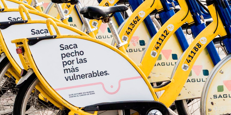 Sítycleta, un año más, se tiñe de rosa contra el cáncer de mama