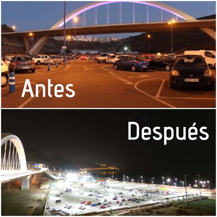 El Rincón, un aparcamiento con luz ‘led’ propia